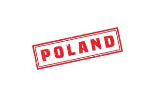 Caoutchouc de timbre Pologne avec style grunge sur fond blanc vecteur