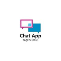 bulle de dialogue pour l'application de chat. création de logo vectoriel. notion d'entreprise vecteur