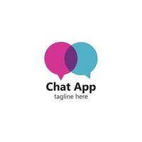 bulle de dialogue pour l'application de chat. création de logo vectoriel. notion d'entreprise vecteur