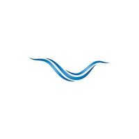 modèle de logo nature vague d'eau bleue. illustration d'icône vectorielle vecteur