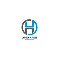 vecteur de conception de modèle de logo lettre h