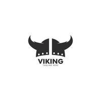 modèle d'icône de vecteur de logo de casque de viking