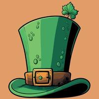 chapeau vert isolé pour illustrer le jour de la saint patrick vecteur