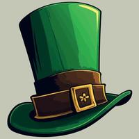 chapeau vert isolé pour illustrer le jour de la saint patrick vecteur