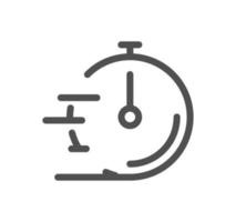 contour d'icône lié au temps et vecteur linéaire.