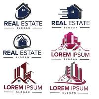 inspiration de conception de logo de bâtiment immobilier. bâtiment logo design vecteur gratuit