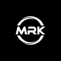 création de logo de lettre mrk en illustration. logo vectoriel, dessins de calligraphie pour logo, affiche, invitation, etc. vecteur