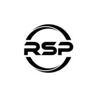 création de logo de lettre rsp en illustration vecteur