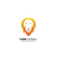 tête de lion conception animale logo illustration vectorielle vecteur