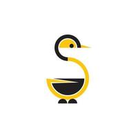 canard logo icône vecteur