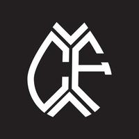 cf lettre logo design.cf créatif initial cf lettre logo design. cf concept de logo de lettre initiales créatives. vecteur