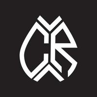 cr lettre logo design.cr créatif initial cr lettre logo design. cr concept de logo de lettre initiales créatives. vecteur
