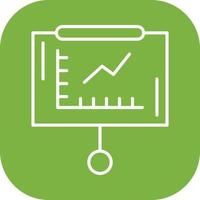 icône de vecteur de graphique linéaire
