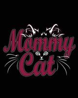 conception de t-shirt de chat. conception de t-shirt maman chat. vecteur
