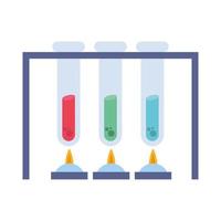 tubes de chimie avec conception de vecteur de flammes