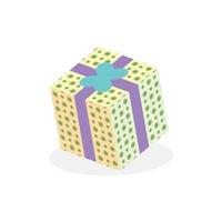 icône de boîte cadeau colorée. illustration vectorielle pour la saint valentin ou son anniversaire. vecteur