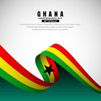 bannière de conception de la fête de l'indépendance du ghana. 06 mars fête de l'indépendance du ghana vecteur