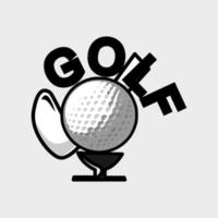 étiquette de golf. signe de championnat de golf ou de club de golf. illustration vectorielle vecteur