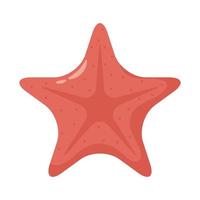 icône de style plat animal étoile de mer vecteur
