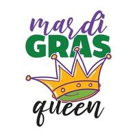 reine du mardi gras vecteur