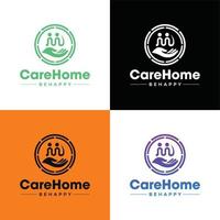 création de logo de soins à domicile. un logo créatif pour votre entreprise. formats vectoriels vecteur