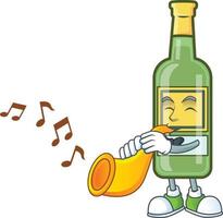 bouteille de whisky de dessin animé vecteur