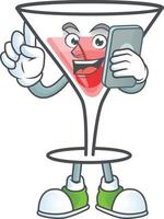 personnage de dessin animé sucré cocktail vecteur