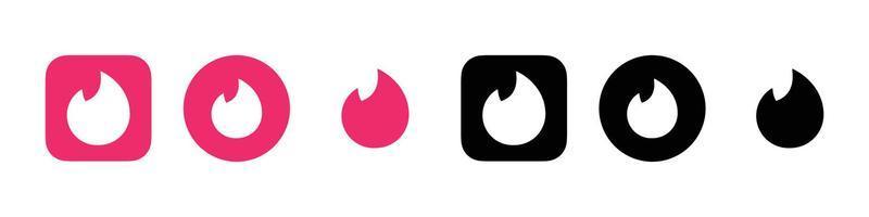 vecteur de logo de l'application tinder, vecteur gratuit de l'icône de l'application tinder