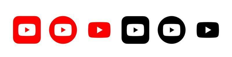 vecteur de logo youtube, vecteur d'icône youtube, vecteur libre de symbole youtube