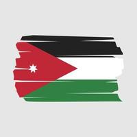 brosse drapeau jordanie vecteur