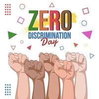 vecteur zéro discrimination jour 1 mars