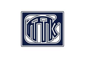 modèle de conception de logo et d'icône de lettre ittk vecteur