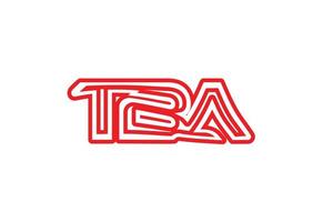 modèle de conception de logo et d'icône de lettre tba vecteur