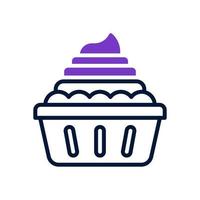 icône cupcake pour votre site Web, mobile, présentation et création de logo. vecteur