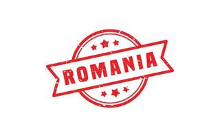 Caoutchouc de timbres de Roumanie avec style grunge sur fond blanc vecteur