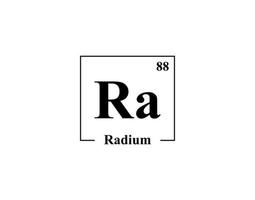 vecteur d'icône de radium. 88 ra radium