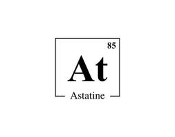 vecteur d'icône astate. 85 à l'état