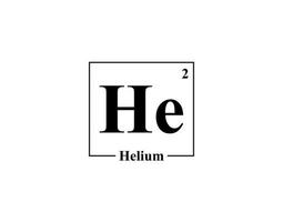 vecteur d'icône d'hélium. 2 he hélium