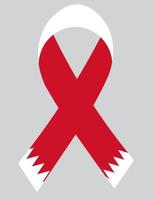 drapeau 3d de bahreïn sur ruban. vecteur