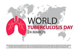 journée mondiale de la tuberculose. illustration. fond d'affiche ou de bannière vecteur