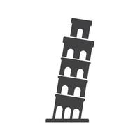 icône de la tour de pise illustration vectorielle de conception plate isolée. vecteur