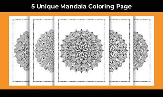 mandala coloriage page intérieur bundle vecteur