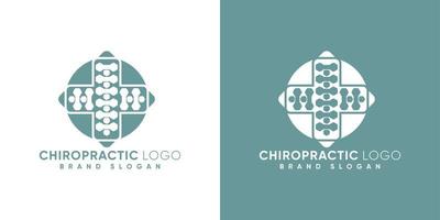 logo chiropratique avec vecteur premium de style moderne signe médical