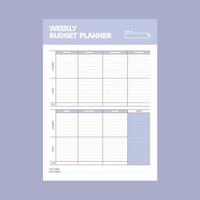 modèle de vecteur de planificateur de budget