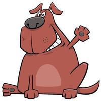dessin animé chien brun drôle de personnage animal vecteur