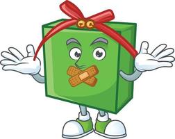 vecteur de boîte cadeau vert