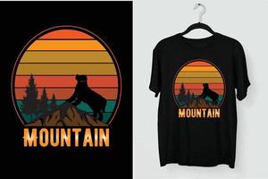 meilleur design de t-shirt unique de montagne vecteur