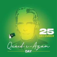 25 décembre quaid e azam day post design vecteur