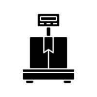 icône de glyphe noir échelles industrielles vecteur