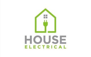 logo de maison électrique, modèle de logo de maison électrique vecteur
